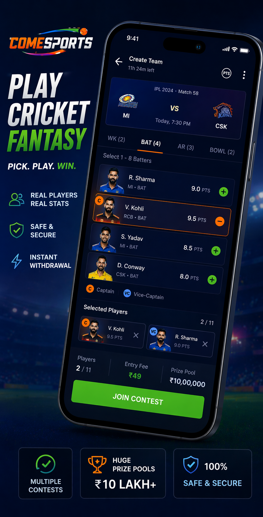 possible11 cricket lineup planning